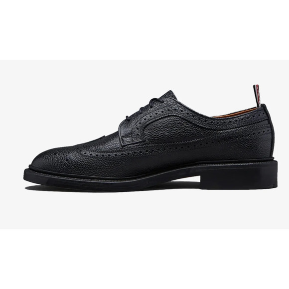 Thom Browne Black Leather Sole Longwing Derbys main image 4